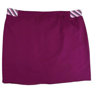 Investments Skirt Maroon Ponte Short Mini Stretch Plus Size 24W Striped Band